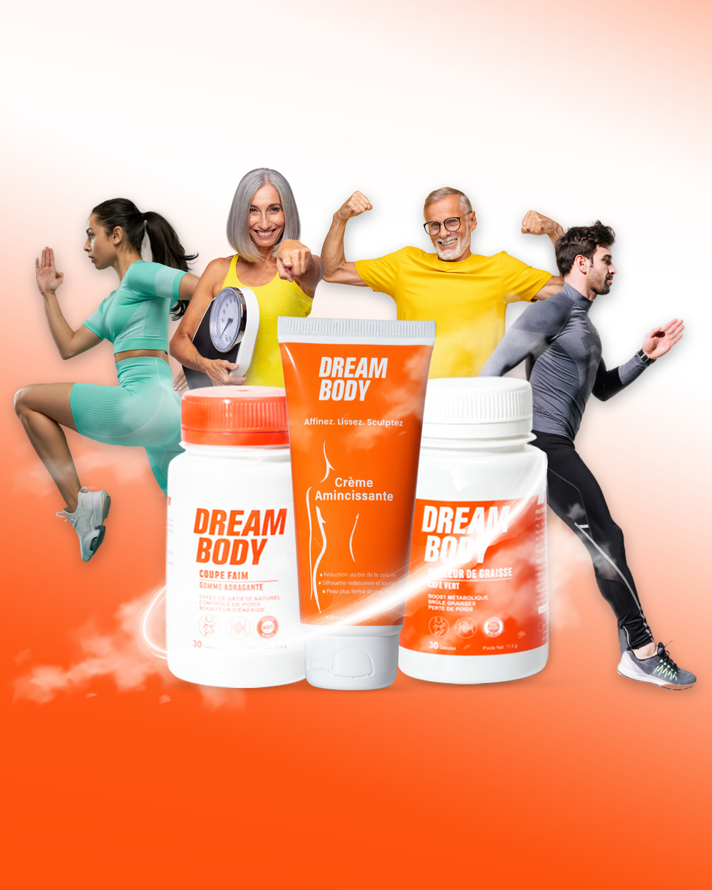 Pack Minceur Dream Body — Triple Action (Brûleur + Coupe-Faim + Crème Amincissante)